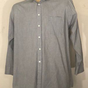 Etienne Aigner, Gray Button Down, Long Sleeve Dress shirt